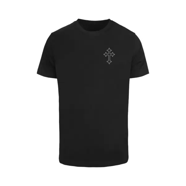 Mister Tee, Herren, Shirts, MisterTee Memento Mori Oneline Cross Tee - 192093, Schwarz, (Xl) thumbnail