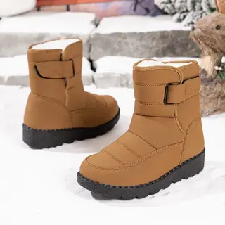 Snowboots - Sneeuwlaarzen -Winter Sneeuwlaars Dames - Waterdichte Sneeuwlaarzen - Winter Voert Warme -Kurkuma - Maat 37