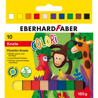 Eberhard Faber Plastilin-Knete Colori, 10er Kartonetui