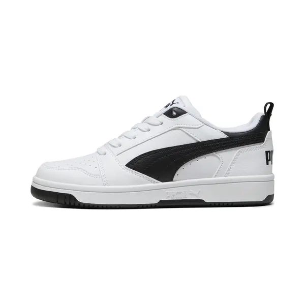 Puma Unisex Youth Puma Rebound V6 Lo Jr Sneakers, Puma White-Puma Black-Puma Black, 3 Uk thumbnail
