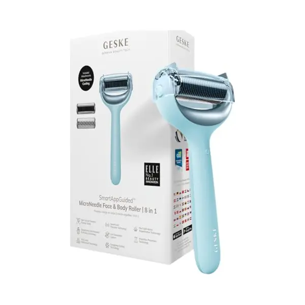 Geske | SmartAppGuided™ MicroNeedle Face & Body Roller | 8 In 1 | Derma Roller | Elektrisches Microneedling | Nadelroller | Needleroller | Beauty thumbnail