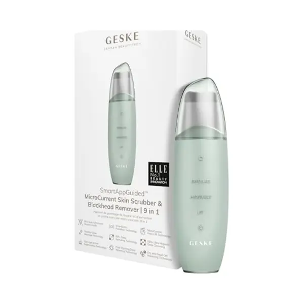 Geske SmartAppGuided™ MicroCurrent Skin Scrubber & Blackhead Remover | 9 In 1 | Skincare Tool | Pores Cleaner | Anti-aging And Cleansing | thumbnail