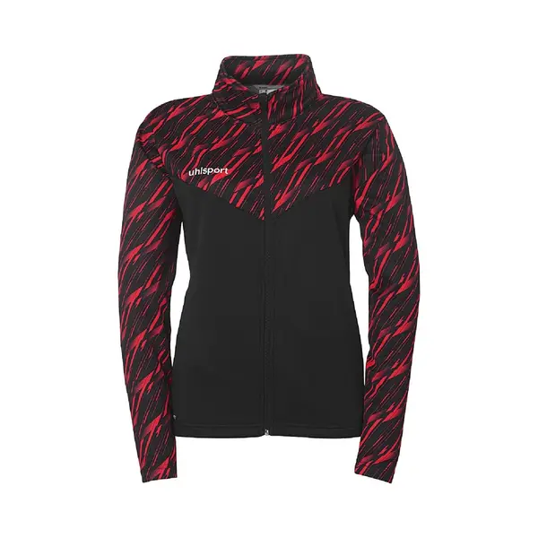 Uhlsport Damen Trainingsjacke Progressive 28 Poly Jacke 1002270 Schwarz/Rot-Xxl thumbnail