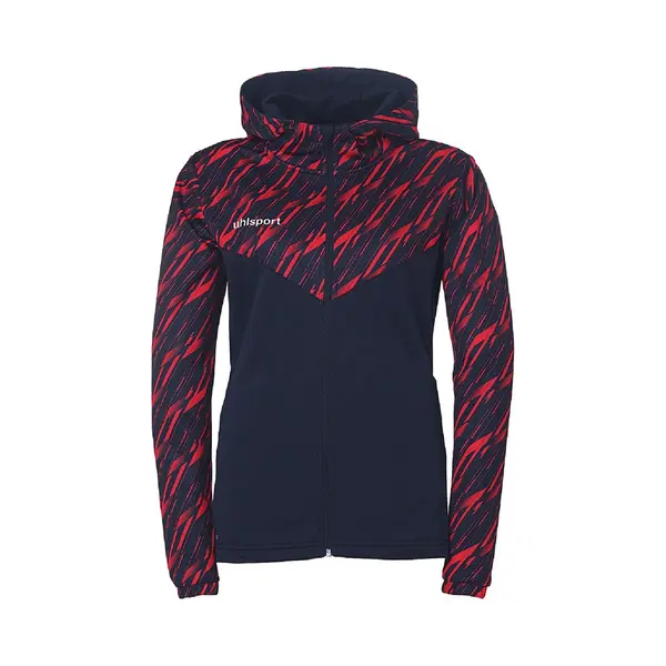 Uhlsport Damen Trainingsjacke Progressive 28 Multi Hood Jacke 1002274 Marine/Rot-M thumbnail