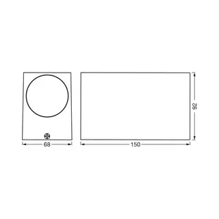 Osram Buitenwandlamp Endura Classic Square, Zwart, Up/down