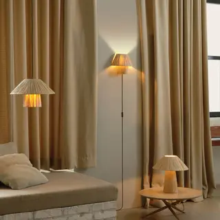 Osram Wandleuchte Decor Bamboo Paper Hut, Bambus E27 Stecker