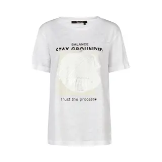 Marc Aurel • Wit Linnen T-shirt • 36