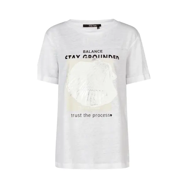 Marc Aurel • Wit Linnen T-shirt • 36 thumbnail