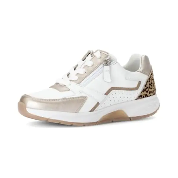 Gabor Lage Sneakers Voor Dames, Wit Poeder Combi 53 thumbnail