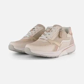 Gabor Damen Low-Top Sneaker, Frauen Halbschuhe, Freizeitschuhe, Turnschuhe, Laufschuhe, schnürschuhe, schnürer, oasi/Ivory Kombi, 39 Eu / 6 Uk