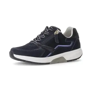Gabor Damen Low-Top Sneaker, Frauen Halbschuhe, Strassenschuhe, Sportschuhe, Freizeitschuhe, Turnschuhe, Laufschuhe, Freizeit, Blue/Ocean, 40.5 Eu / 7