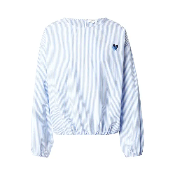 S.Oliver Blouse Hemelsblauw / Wit thumbnail
