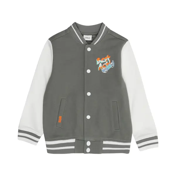 S.Oliver Sweatvest Turquoise / Groen / Oranje / Wit thumbnail