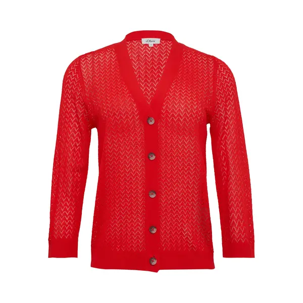 S.Oliver Gebreid Vest Rood thumbnail