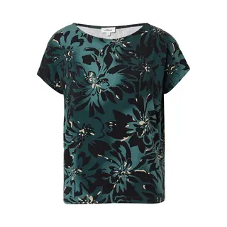S.Oliver Shirt Crème / Cyaan Blauw / Zwart