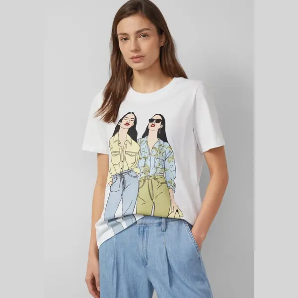 S.Oliver Shirt Lichtblauw / Lichtgeel / Lichtgroen / Wit thumbnail