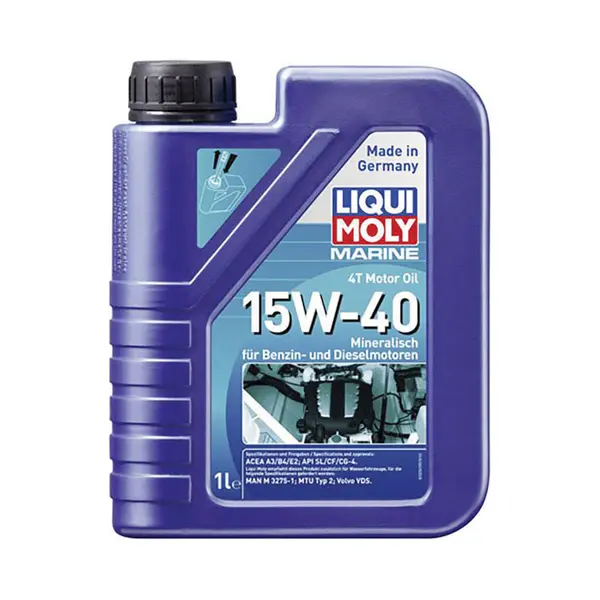 Liqui Moly 25015 Marine 4T Engine Oil 15W-40 1L For Boats All Season thumbnail