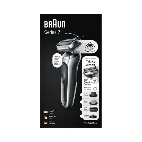 Braun Series 7 71-S4862cs Scheerapparaat met scheerblad Trimmer Zilver thumbnail