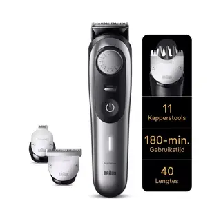 Braun BeardTrimmer Baardtrimmer Series 9 BT9440, Trimmer Met Kapperstools en 180 Minuten Gebruiksduur