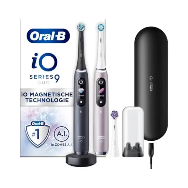 Oral-B Io 9n Rose Quartz Und Onyx Schwarz Doppelpack Special Edition thumbnail