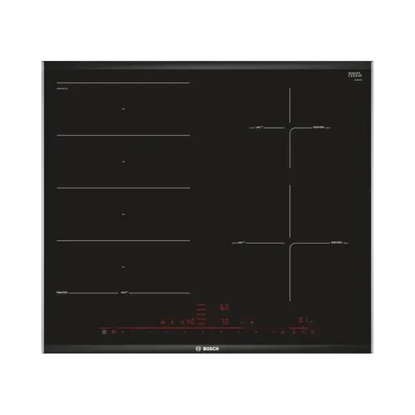 Bosch PXE675DC1E Kochfeld Schwarz Integriert 60 cm Zonen-Induktionskochfeld 4 Zone(n) thumbnail