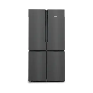 Siemens iQ500 KF96NAXEA Side-by-Side Kühlkombination Freistehend 605 l E Schwarz, Edelstahl