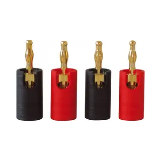Dynavox 203330 Drahtverbinder Banana Schwarz, Rot