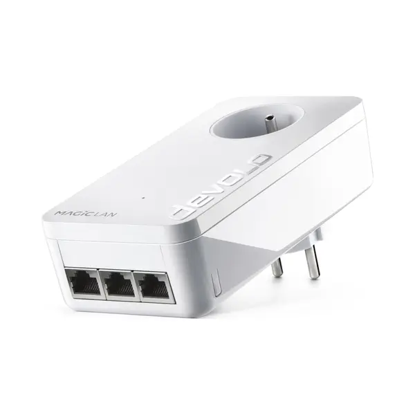 Devolo Magic 2 Lan Triple - Be - Uitbreiding (7016) (2400 Mbit/s), Powerline, Wit thumbnail