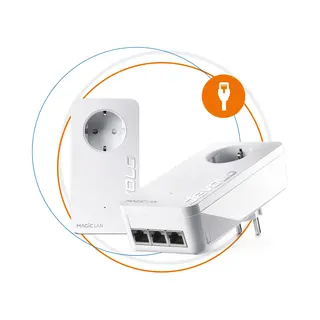 Devolo Magic 2 Lan triple Starter Kit 2400 Mbit/s Ethernet/Lan Weiß 2 Stück(e)