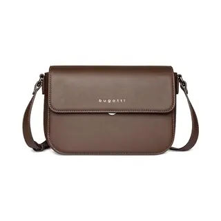 Bugatti Almata Damen Schultertasche S, Umhängetasche Klein, Clutch Aus Kunstleder, Braun