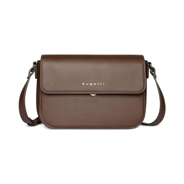 Bugatti Almata Damen Schultertasche S, Umhängetasche Klein, Clutch Aus Kunstleder, Braun thumbnail