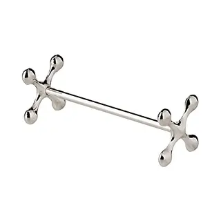 Edzard Set Of 6 Knife Rest Cross, Length 2, 8 In, Silver Plated, Tarnish Protected