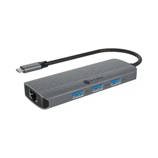 Icy Box Ib-DK4034a-Cpd, 6 in 1 docking station, Hdmi 4K60Hz, 3× Usb-A Usb 3.2 Gen1 5 Gbps, 1×RJ45 1Gbit/s, 1×Usb-C für PD3.0 100W
