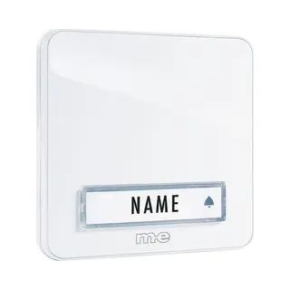 M-e Modern-electronics Kta-1 W Belplaat Met Naambord 1-voudig Wit 12 V/1 A