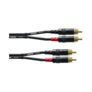 Cordial Cfu 3 Cc Audio-Kabel 3 m 2 x Rca Schwarz