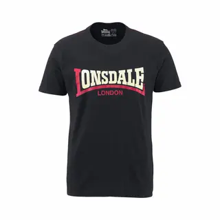 Lonsdale Men's Two Tone T-Shirt - Black, Large