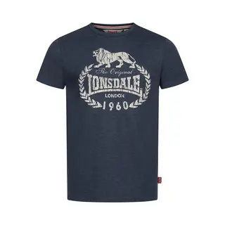 Lonsdale Shirt 'Ollie' Ecru / Navy