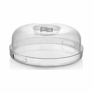 B-Home Vershouddoos Voor Taart - Transparant - Kunststof - D27 Cm - Stolp / Dienblad Taarten/cakes