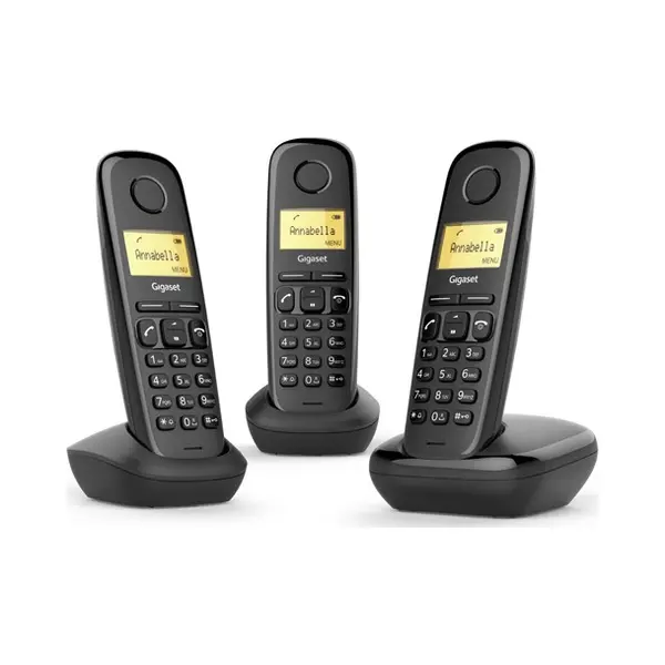 Gigaset A170 Trio Analoges/Dect-Telefon Anrufer-Identifikation Schwarz thumbnail