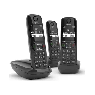 Gigaset AS690 Trio Analoges/Dect-Telefon Schwarz
