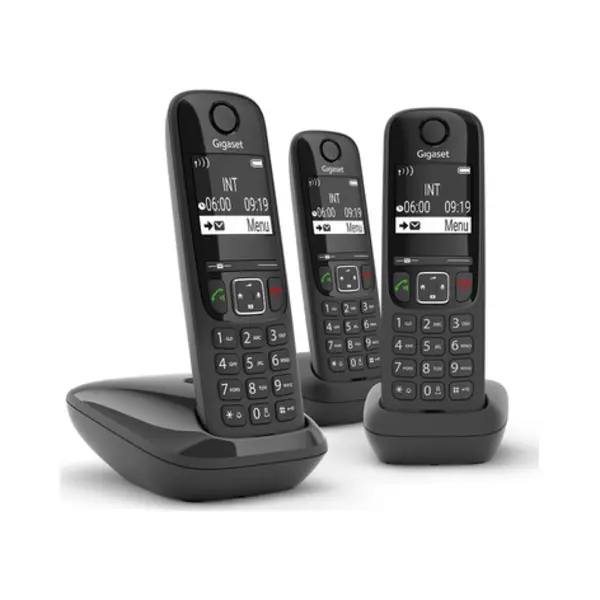 Gigaset AS690 Trio Analoges/Dect-Telefon Schwarz thumbnail