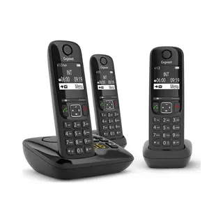 Gigaset AS690AR Trio Analoge-/Dect-telefoon Zwart