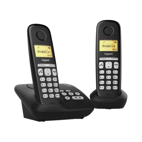 Gigaset AL385A duo Analoge-/Dect-telefoon Nummerherkenning Zwart thumbnail