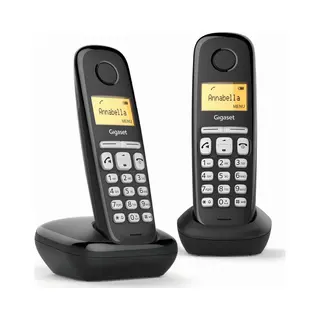 Gigaset A220 Duo V2 - Duo Dect Telefoon - Simpel In Gebruik - Makkelijke Bediening Door Het Menu - Duidelijk, Telefoon, Zwart