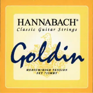 Hannabach K-Git.snaren Set 725 Mht Nylon Goudin Super Carbon - Klassieke Gitaarsnaren
