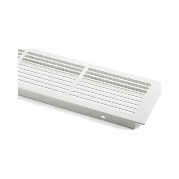 So-tech - 2er Pack - Lüftungsgitter Schlitzlochung Aluminium 500 X 86 Mm Weiß Lackiert thumbnail