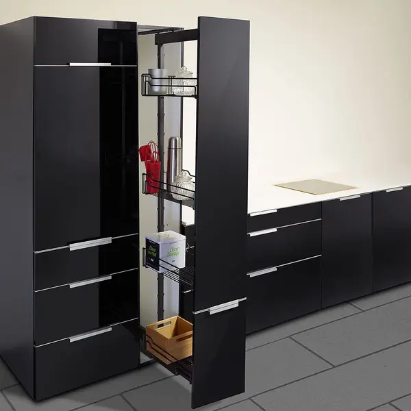 So-Tech Kesseböhmer Dispensa-x Mit Korbset Anthrazit Apothekerauszug 100 Kg Tragkraft Für Korpusbreite 300 Mm U. Korpusinnenhöhe 1600 - 2000 Mm thumbnail