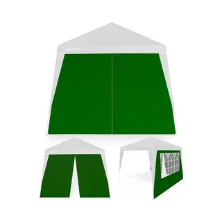 Casaria® Seitenwand Faltpavillon Capri 2er-Set Grün 3x3m