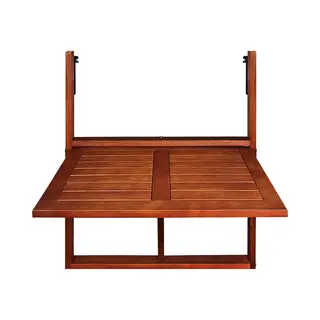 Casaria Balkonhängetisch Akazie (1-St), Klappbar Holz Fsc®-zertifiziert 40kg Belastbar Balkon Geländer Akazie
