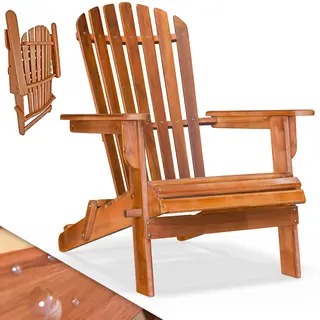 Casaria® Liegestuhl Adirondack Akazienholz Klappbar